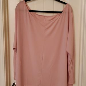 Light pink off the shoulder blouse
